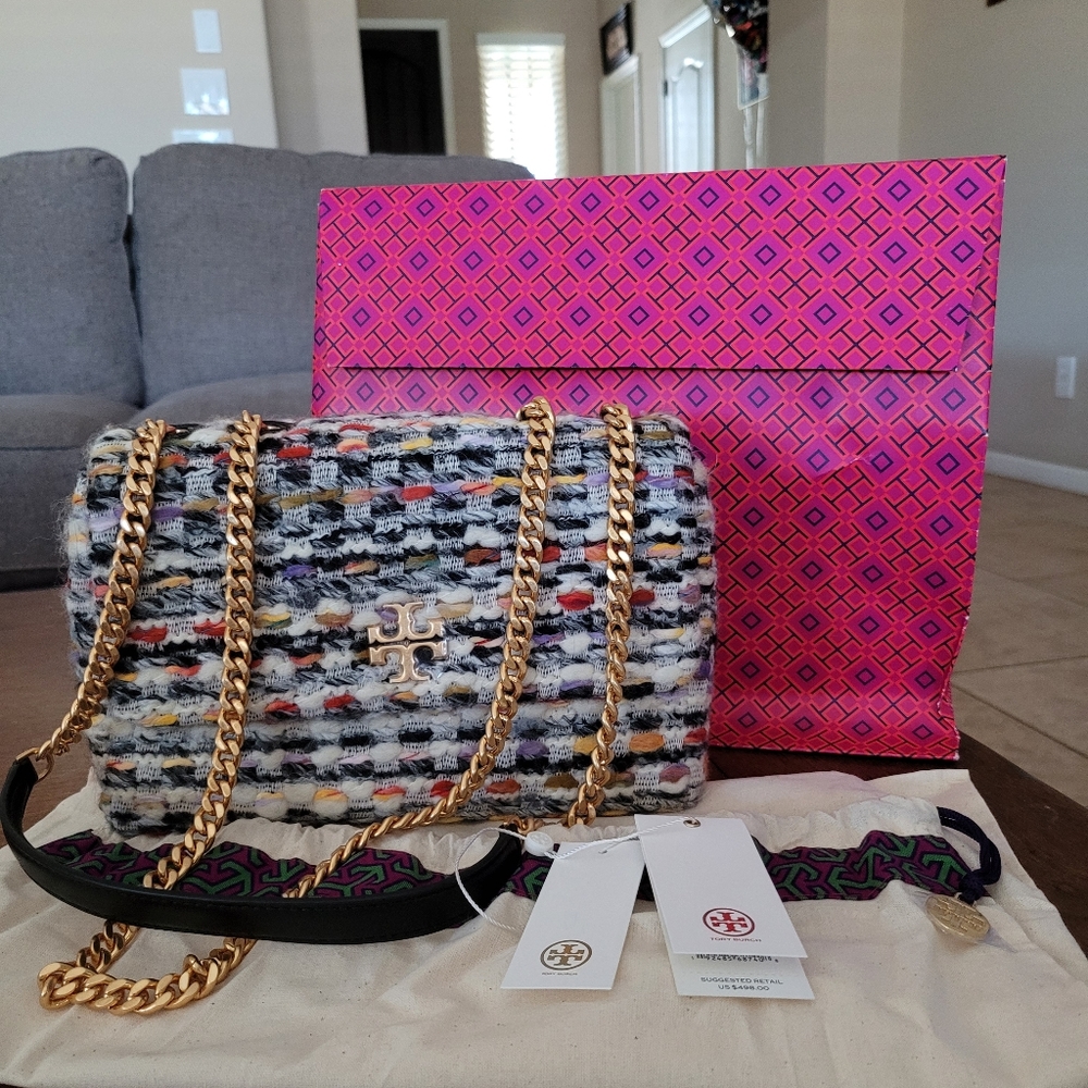 Tory Burch Kira Tweed Convertible Shoulder Bag